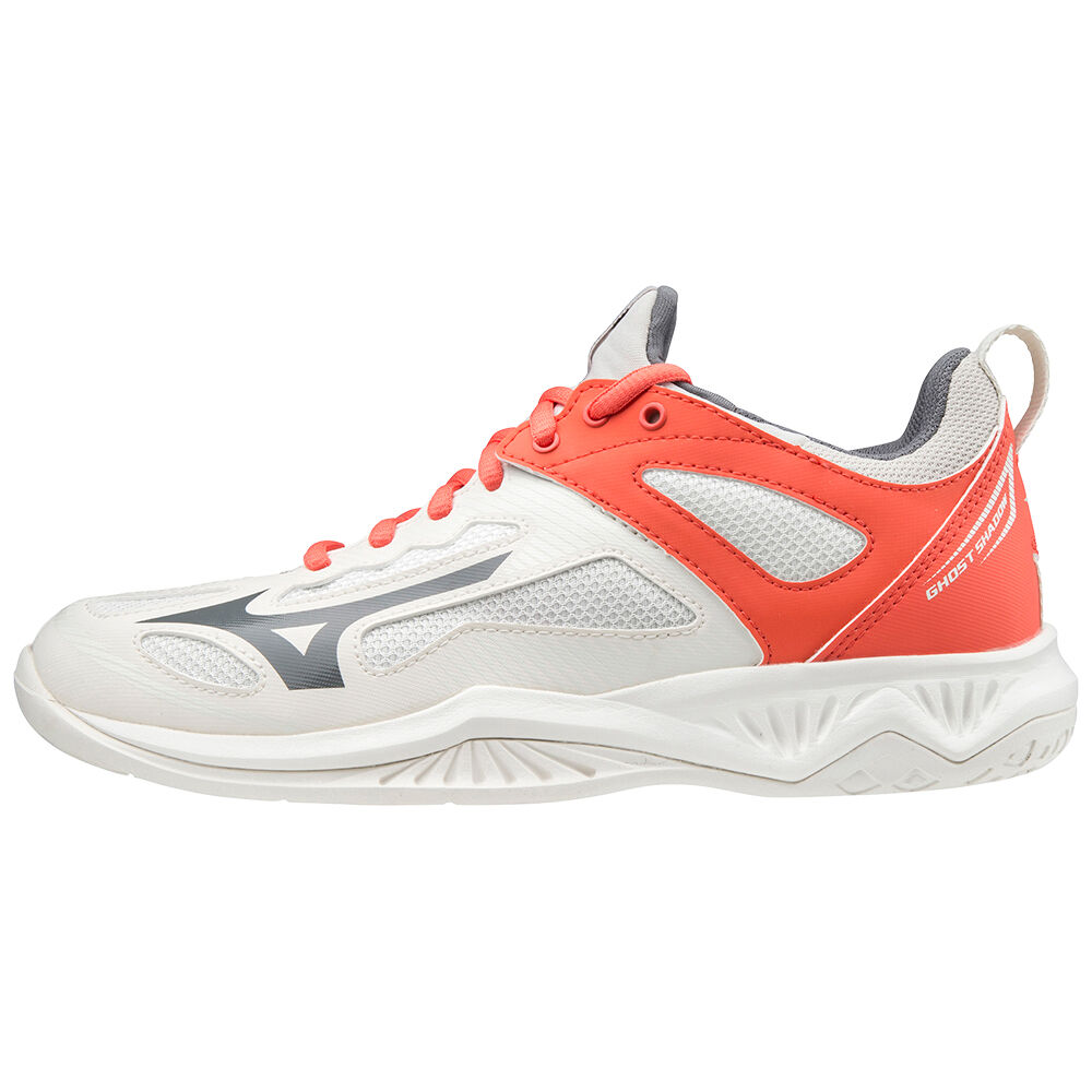 Tenis Handebol Mizuno Ghost Shadow - Mulher - Branco/Coral - XCIDN1940